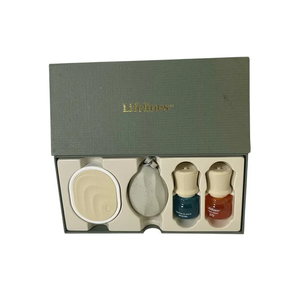 LIFELINES STRESS RELIEF GIFT SET IMMERSION SPA ESSENTIAL OIL BLEND DIFFUSER